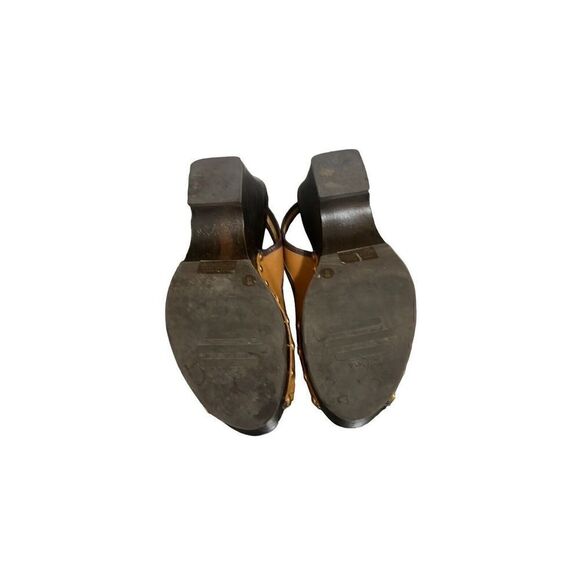 BCBGirls Shoes Clogs Mules Leather Brown Tan 9 for LIGHTHOUSE RESCUE NONPROFIT - Picture 5 of 6